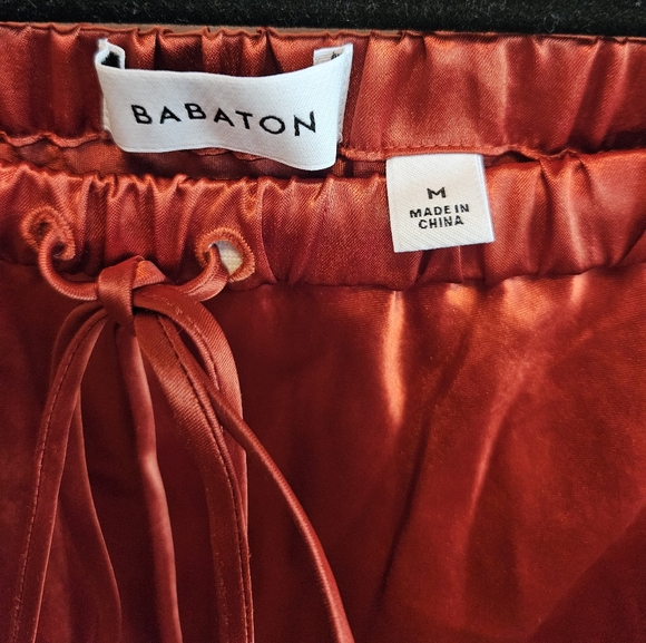 Aritzia Deep Red Satin Maxi Skirt - Picture 4 of 9